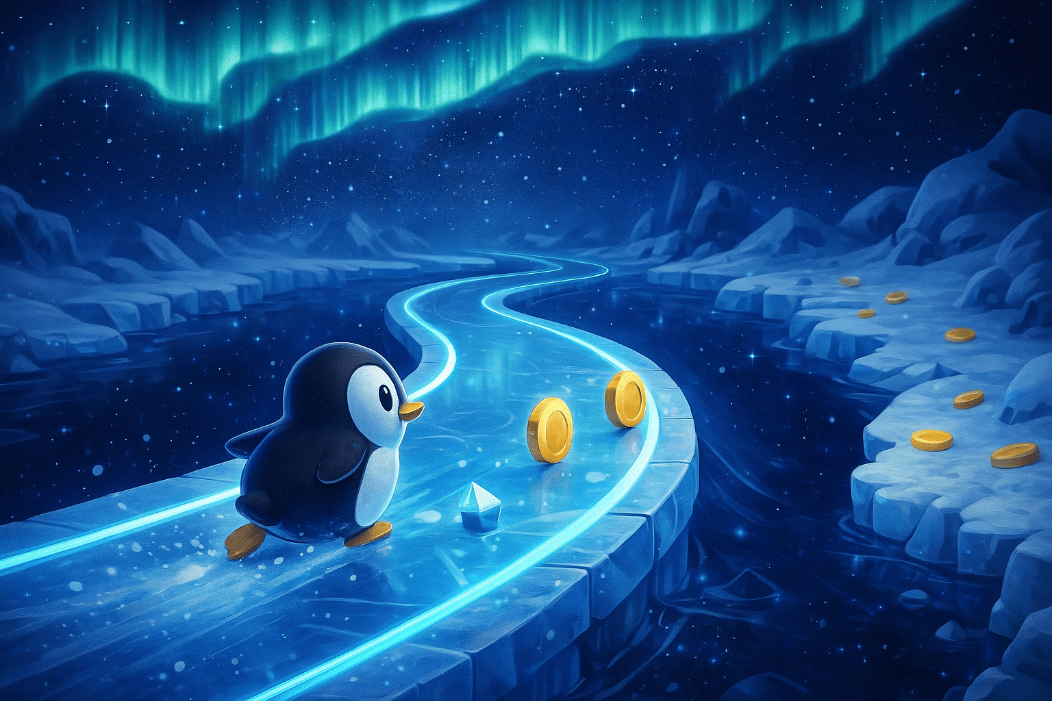 Penguin Rush en 1win Chile